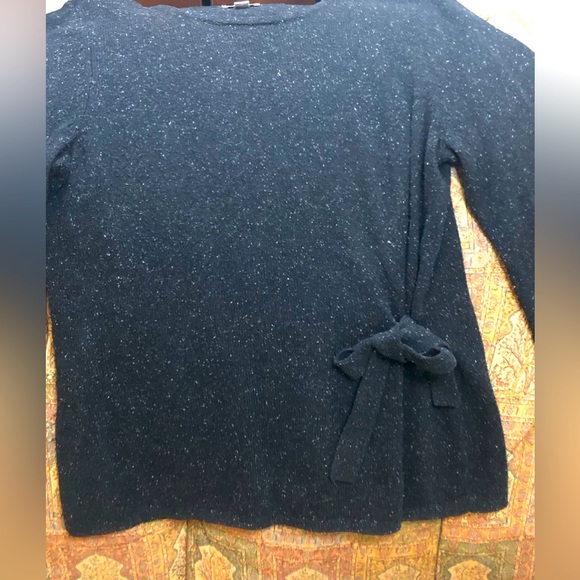 J.Jill Cotton Silk Side Tie Detail Sweater Woman’s Medium Petite - Picture 10 of 14